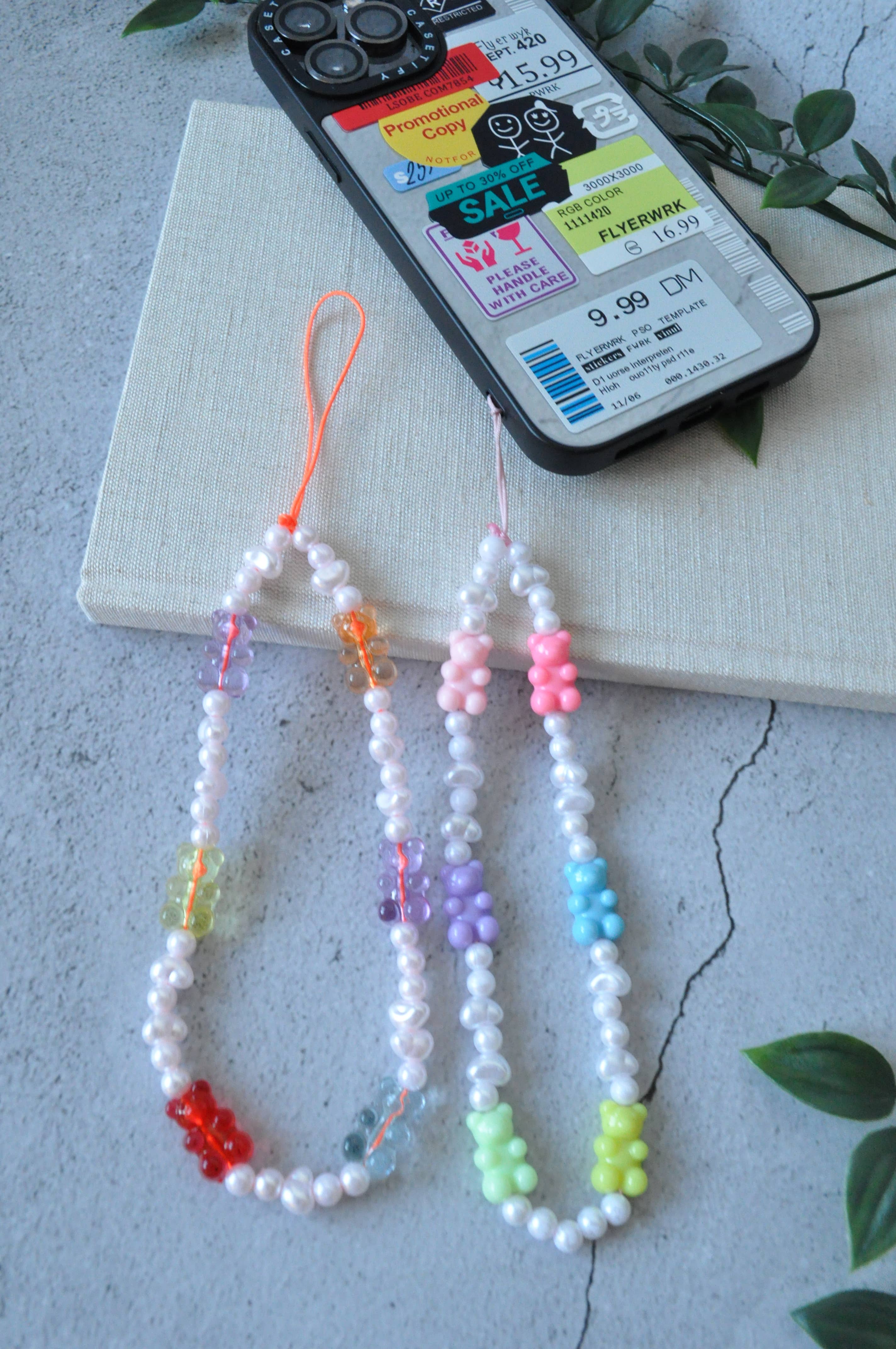 TheMellys – wholesale Phonecase strap – Gummy Bear Cute Phone Chain | Pearl Gummy Bear Bag Charm5