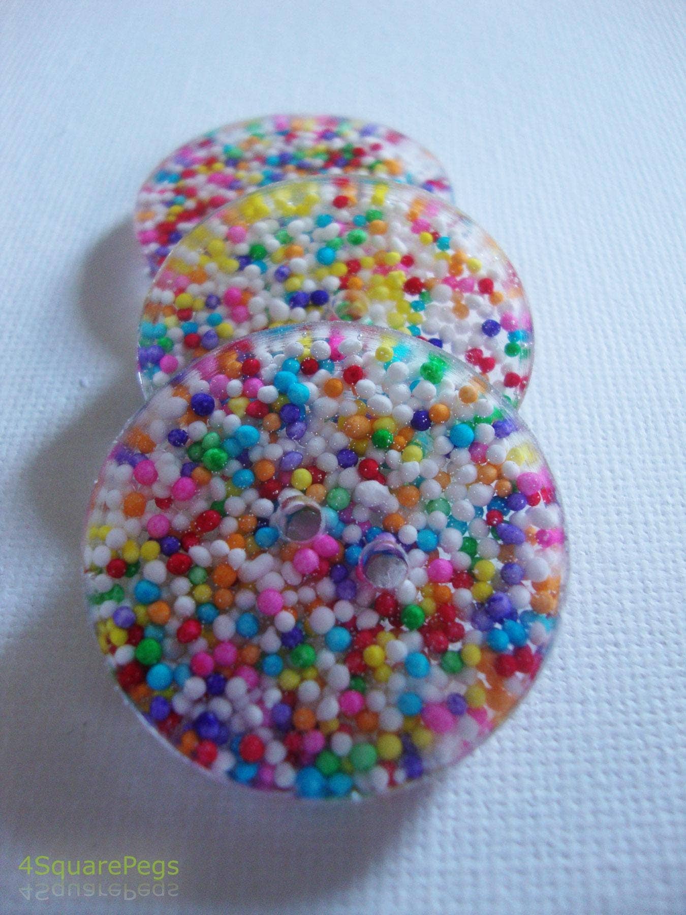ButtonTHIS - Wholesale Craft Supplies - Handmade Resin Buttons, Rainbow Sprinkle Buttons, Buttons for Sewing, Craft Supplies, Buttons for Cardigan, Unique Buttons for Knitting DIY2