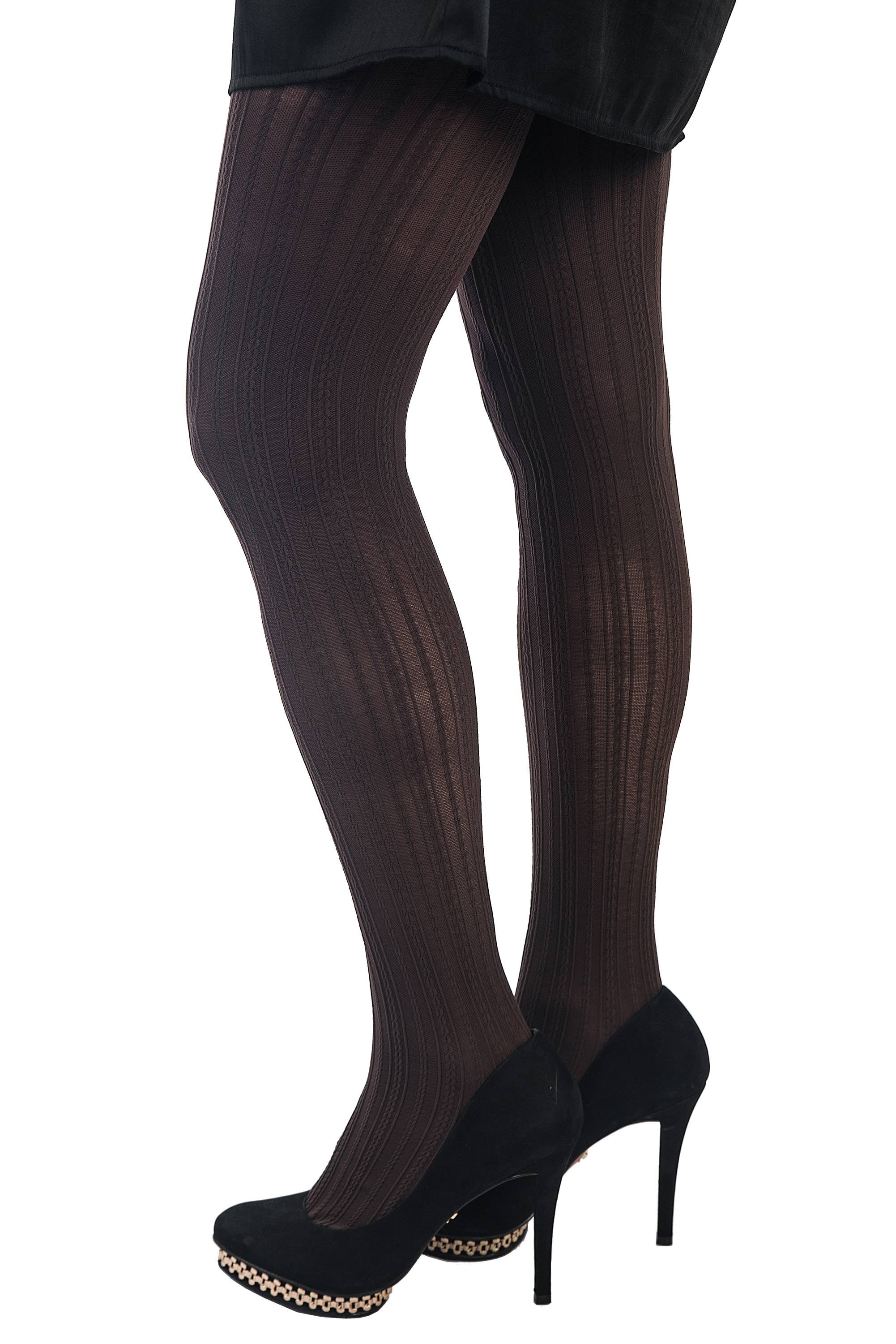 Lupo – wholesale Strumpbyxor - Dam – Damstrumpbyxor med modevertikala ränder, 70 denier (5816)1