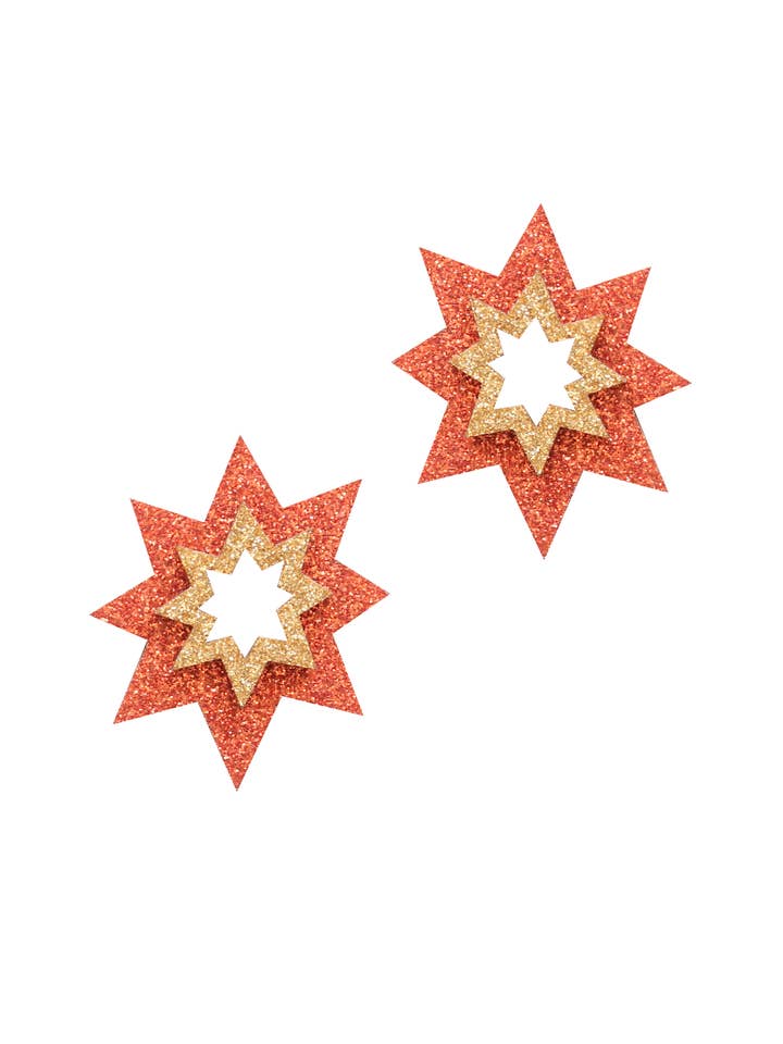 Borchie Bang Bang Spark - Mid in arancione + oro per la vendita all'ingrosso da parte di Kam Creates