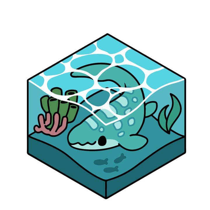 Autocolante de Terreno de Mosassauro por atacado de Rextooth Studios