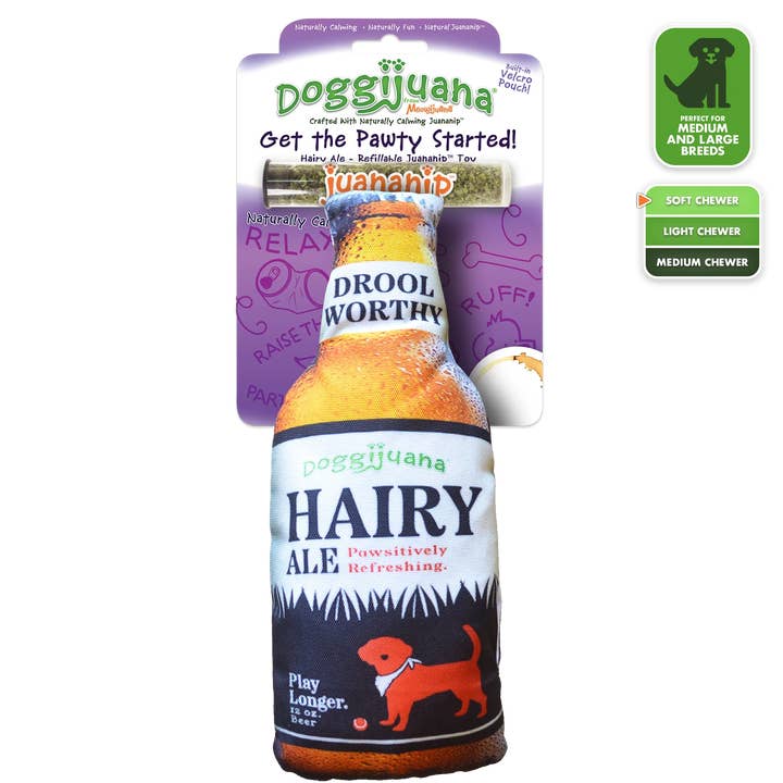 Get the Pawty Started Hairy Ale Refillable Dog Toy and other Purchase Wholesale beer open today. Free Returns & Net 60 Terms on Faire trending on Faire.