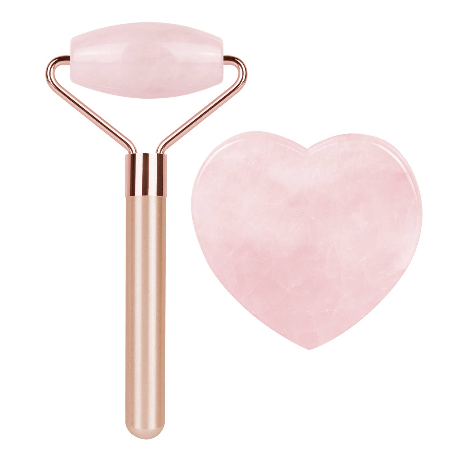 Lindo - Wholesale Gua Sha Tool - Lindo Rose Quartz Guasha & Roller Set1