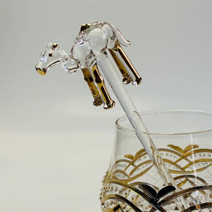 Dandarah - Wholesale Drink Stirrer - Blown Glass Cocktail Stirrer - Camel3