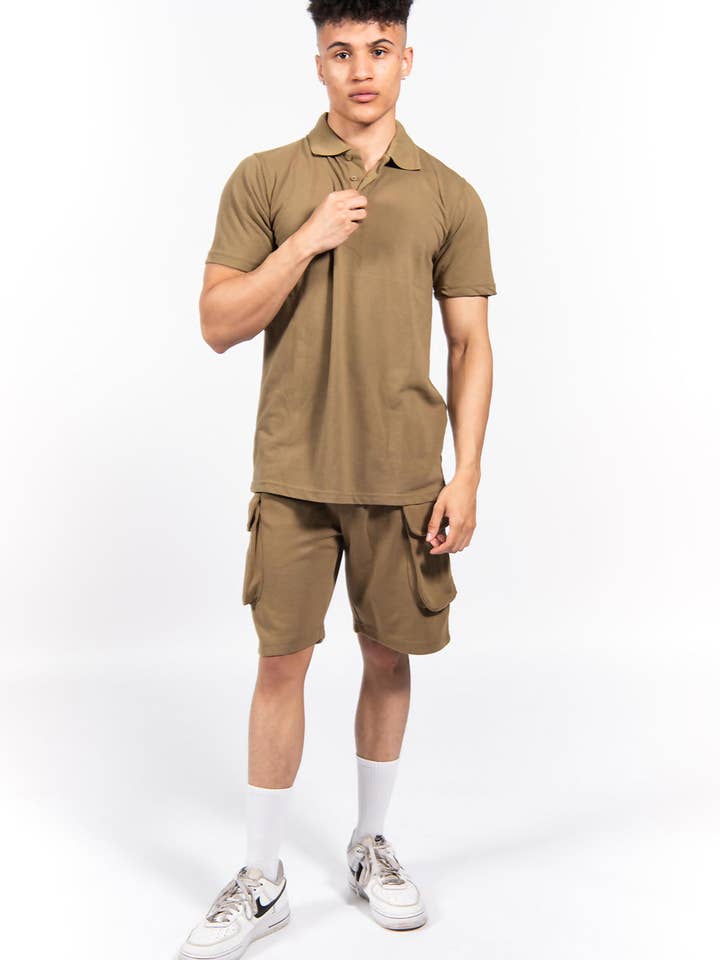 PIKÉPOLO OCH CARGO KORT SET för wholesale av J5FASHION