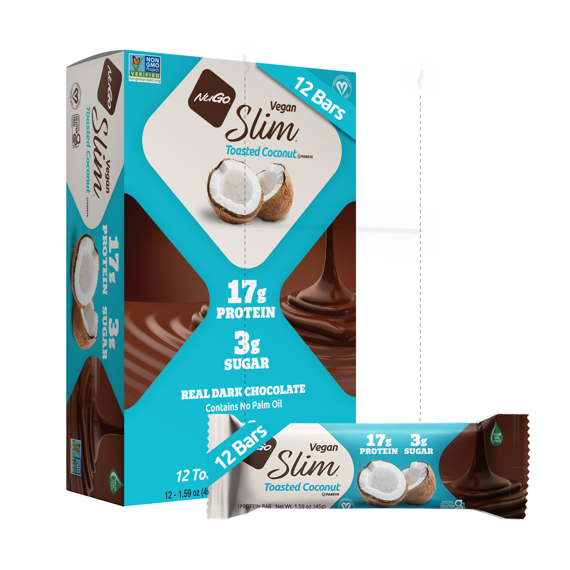 NuGo Nutrition - Wholesale Snack Bar - NuGo Slim Toasted Coconut Protein Bar2