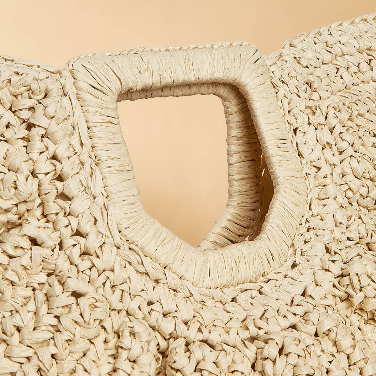 ACCITY - Wholesale Beach Bag - WOMEN PORTABLE MOON WOVEN STRAW BAG_CWAB08122