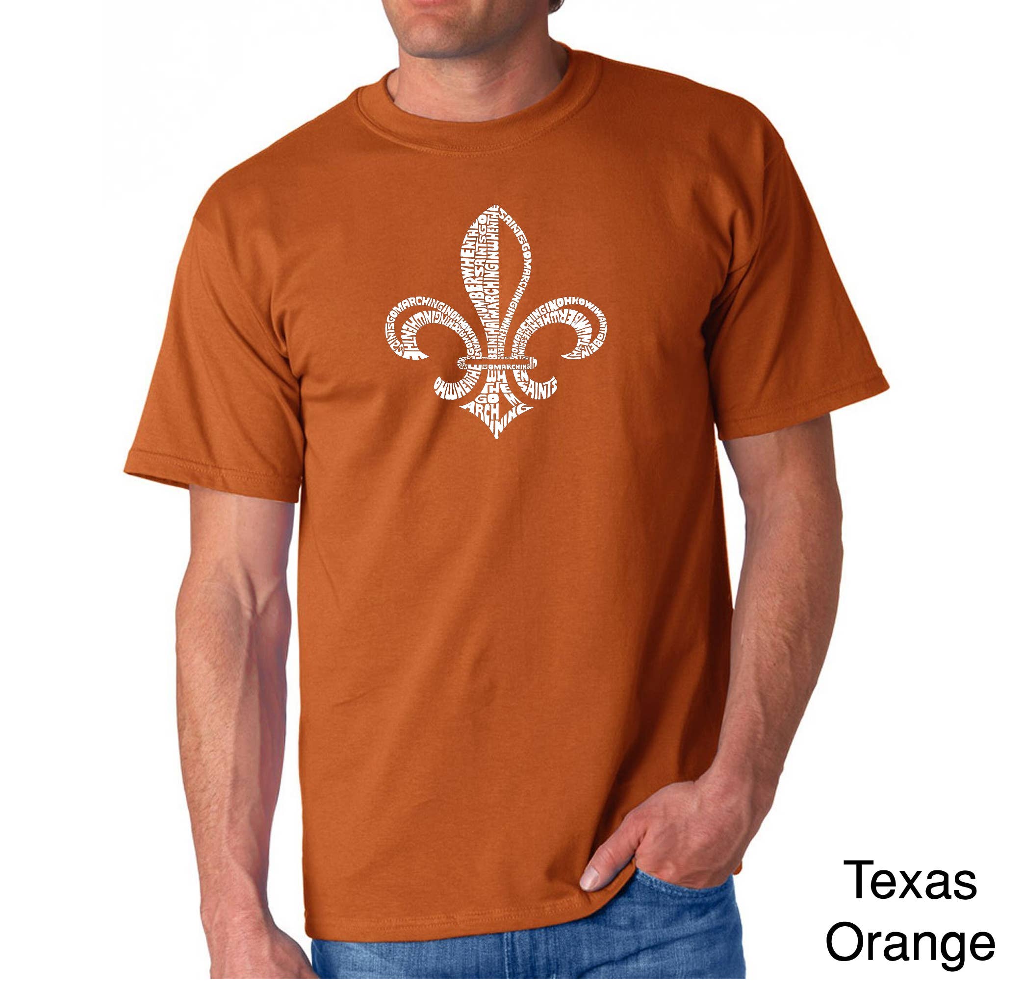 LA Pop Art - Wholesale Screen Printed T-Shirt - Men's - LA Pop Art Men's Word Art T-shirt - FLEUR DE LIS6