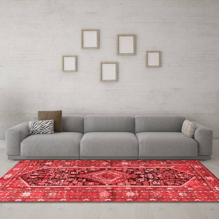 Machine Washable Persian Red Traditional Area Rugs for wholesale by Ahgly