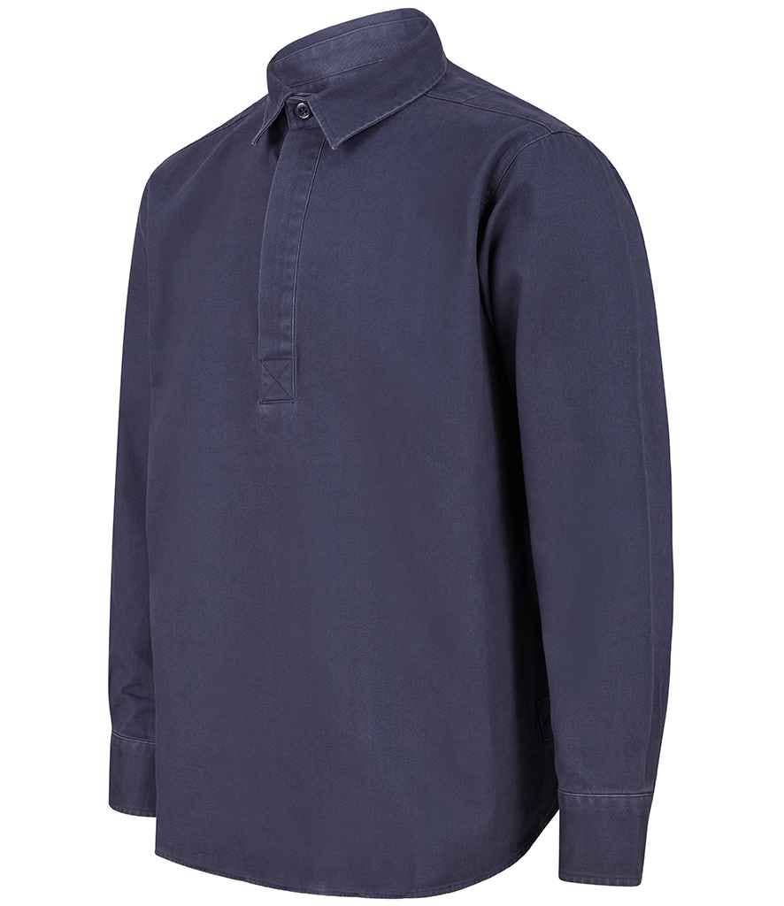 Washed Navy Front Row - Pullover Drill Shirt for wholesale on Faire4