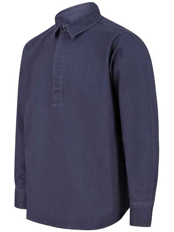 Washed Navy Front Row - Pullover Drill Shirt for wholesale on Faire4