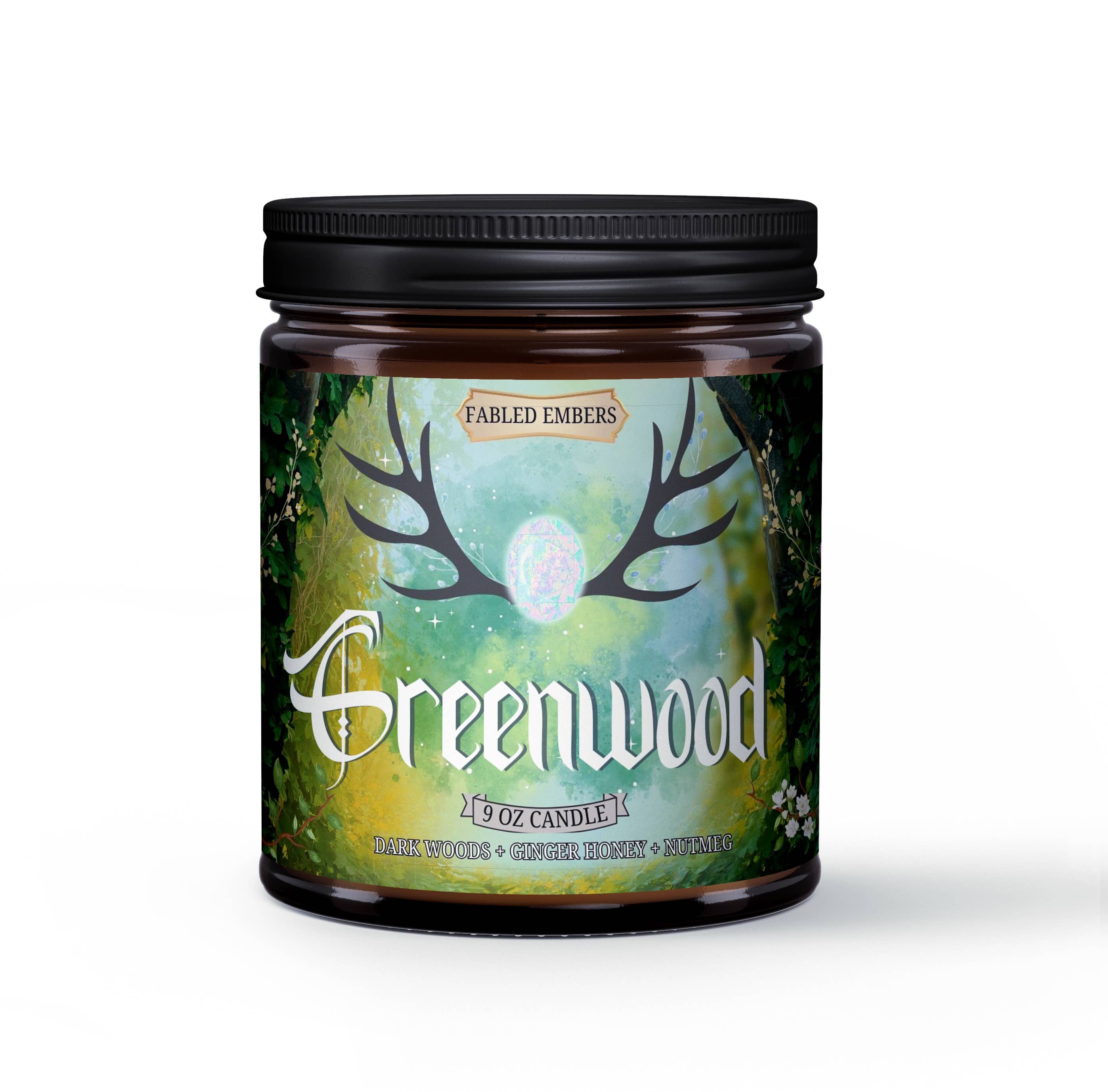 Fabled Embers - Wholesale Jar/Filled Candle - GREENWOOD FOREST candle | cottagecore book lovers | LOTR0