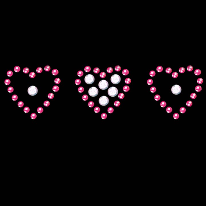 Three Little Hearts Women's T-shirt for wholesale by Dog in the Closet