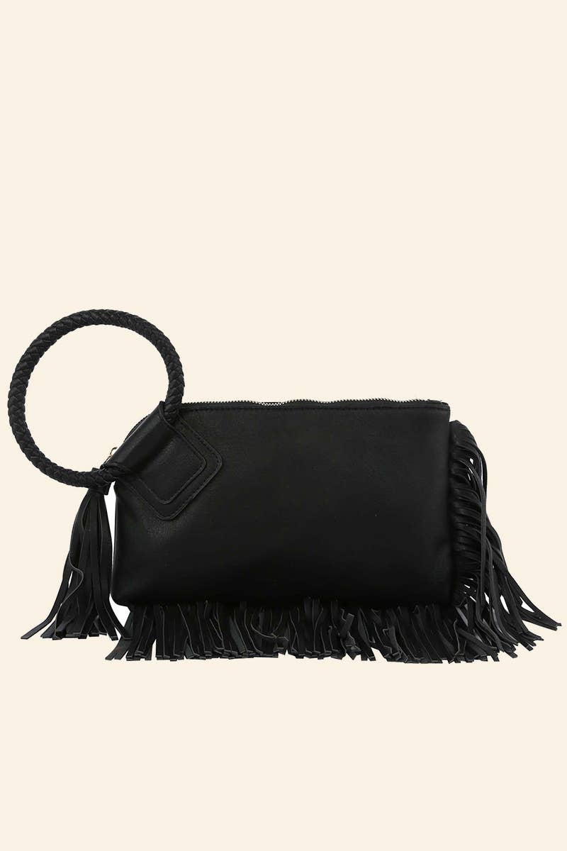Anarchy Street - Wholesale Clutch Bag - Women's - Fringe Cuff Clutch Tassel Wristlet Clutch Bag0