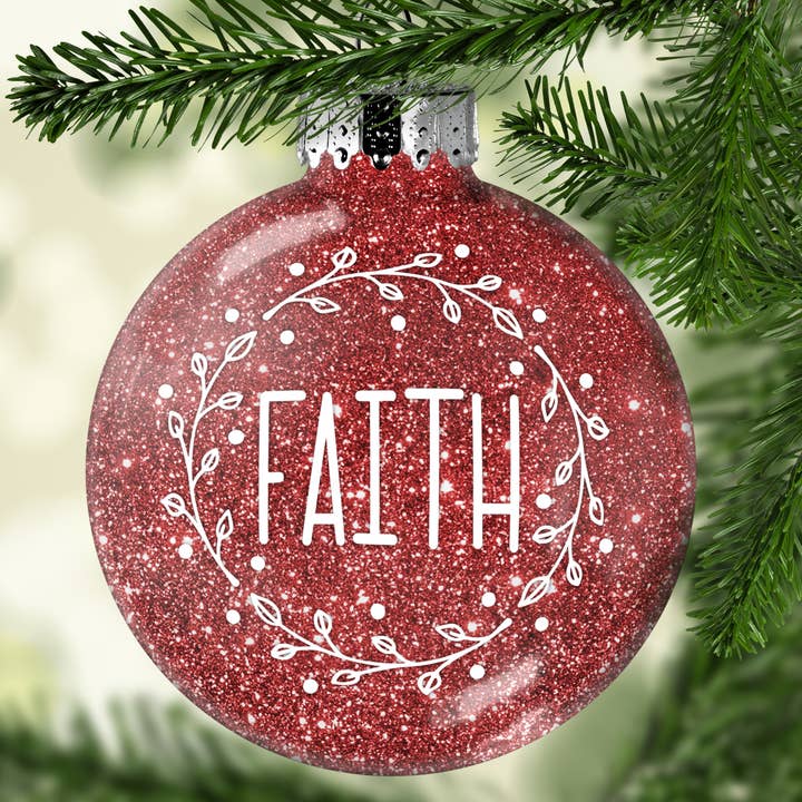 Adorno navideño con purpurina para venta al por mayor de Sparkling Magnolia LLC