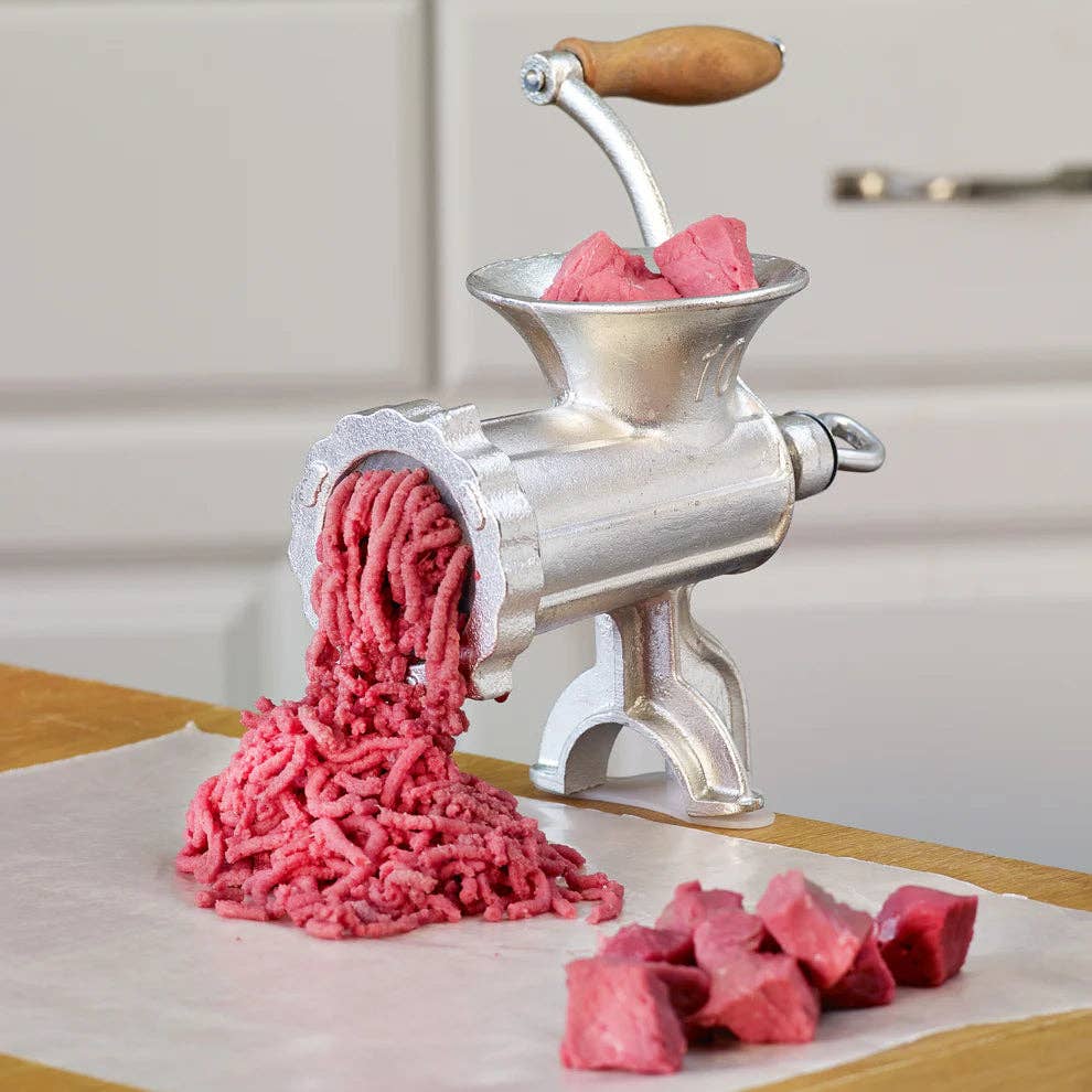 EcoQuality – Großhandel Küchengerät – MG-10, #10 Nabe, mit Platten & Röhren, Klemmbasis Hand-Fleischwolf1