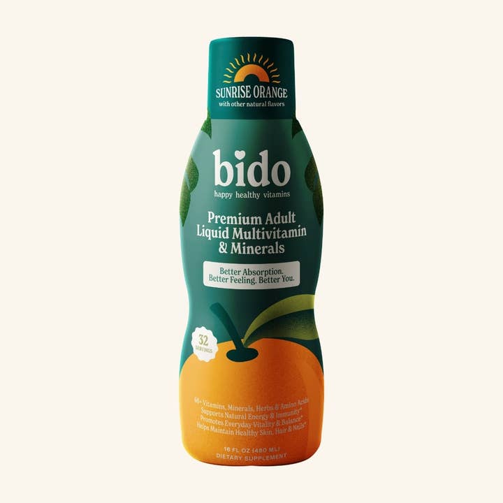 Adult Liquid Multivitamin | 60+ Nutrients | Sunrise Orange for wholesale by Bido