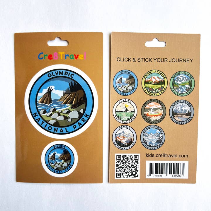 Olympic National Park 2 Vinyl Sticker Pack for wholesale by Cre8Travel