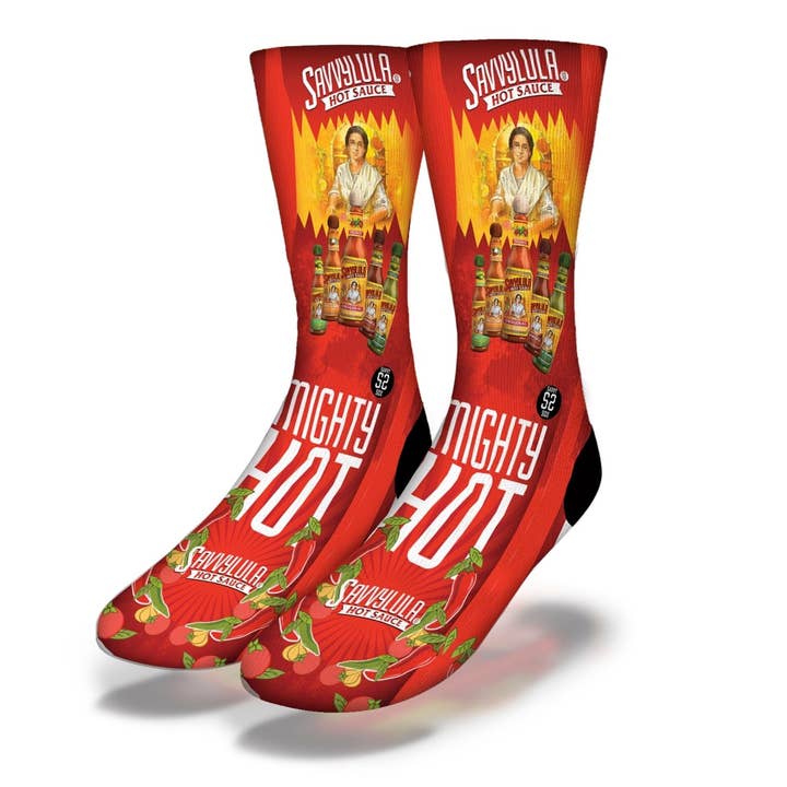 Hot Sauce Savvulula Socks for wholesale by Savvy Sox