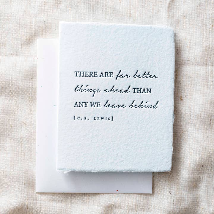 Better things ahead -C.S. Lewis | Sympathy Greeting Card for wholesale by Paper Baristas