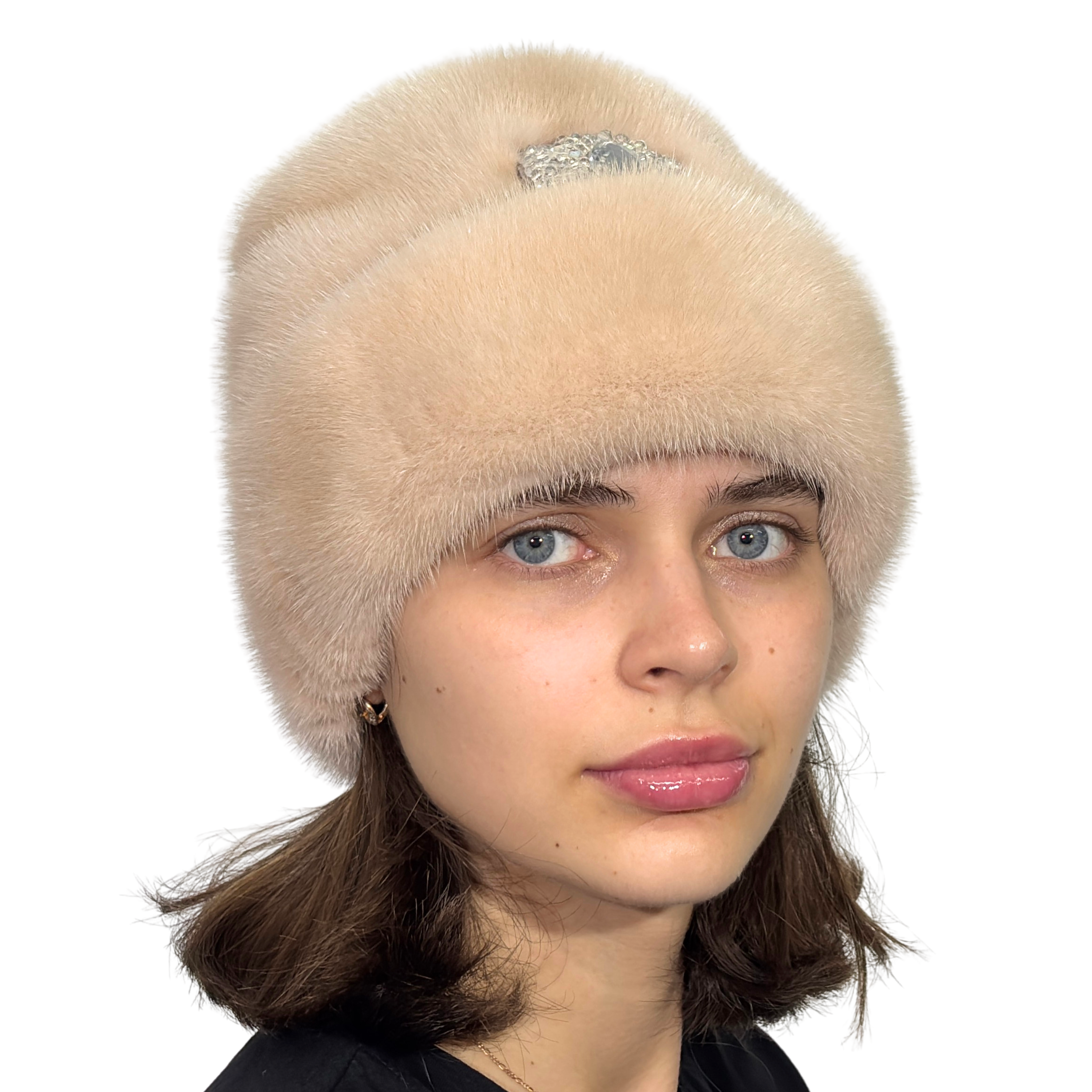 FurStyleUa – Casaco de pele/imitação de pele - Mulher por atacado – Chapéu de Pele de Visão Feminino Inverno Luxo Chapéus de Pele de Visão Verdadeira9