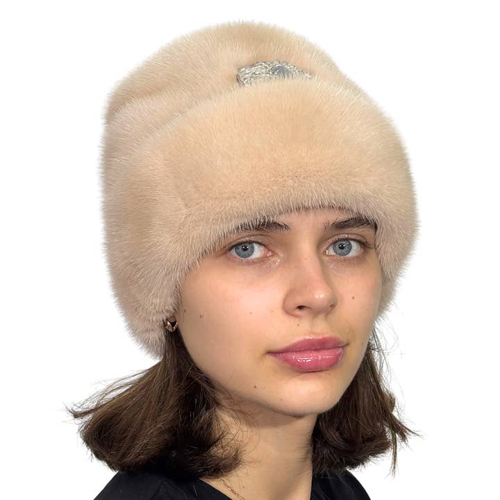 FurStyleUa – Casaco de pele/imitação de pele - Mulher por atacado – Chapéu de Pele de Visão Feminino Inverno Luxo Chapéus de Pele de Visão Verdadeira9