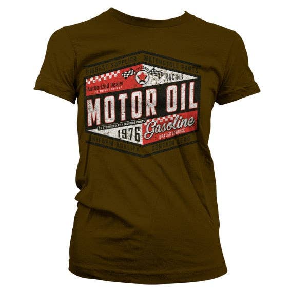 Hybris Production AB - Wholesale Screen printed t-shirt – Women′s - Engine Oil 1976 Girly Tee2