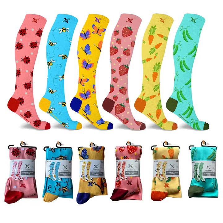 Extreme Fit Wholesale - Wholesale Socks - Unisex - KNEE-HIGH COMPRESSION SOCKS - ASSORTED DESIGNS11