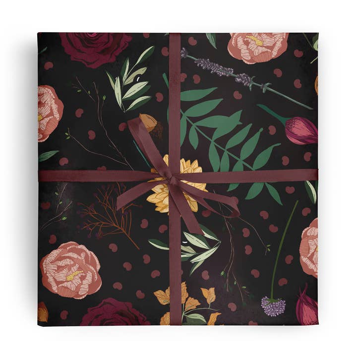 Juniper - Moody Dark Botanical Luxury Floral Gift Wrap Sheet and other Purchase Wholesale purple tissue paper. Free Returns & Net 60 Terms on Faire trending on Faire.