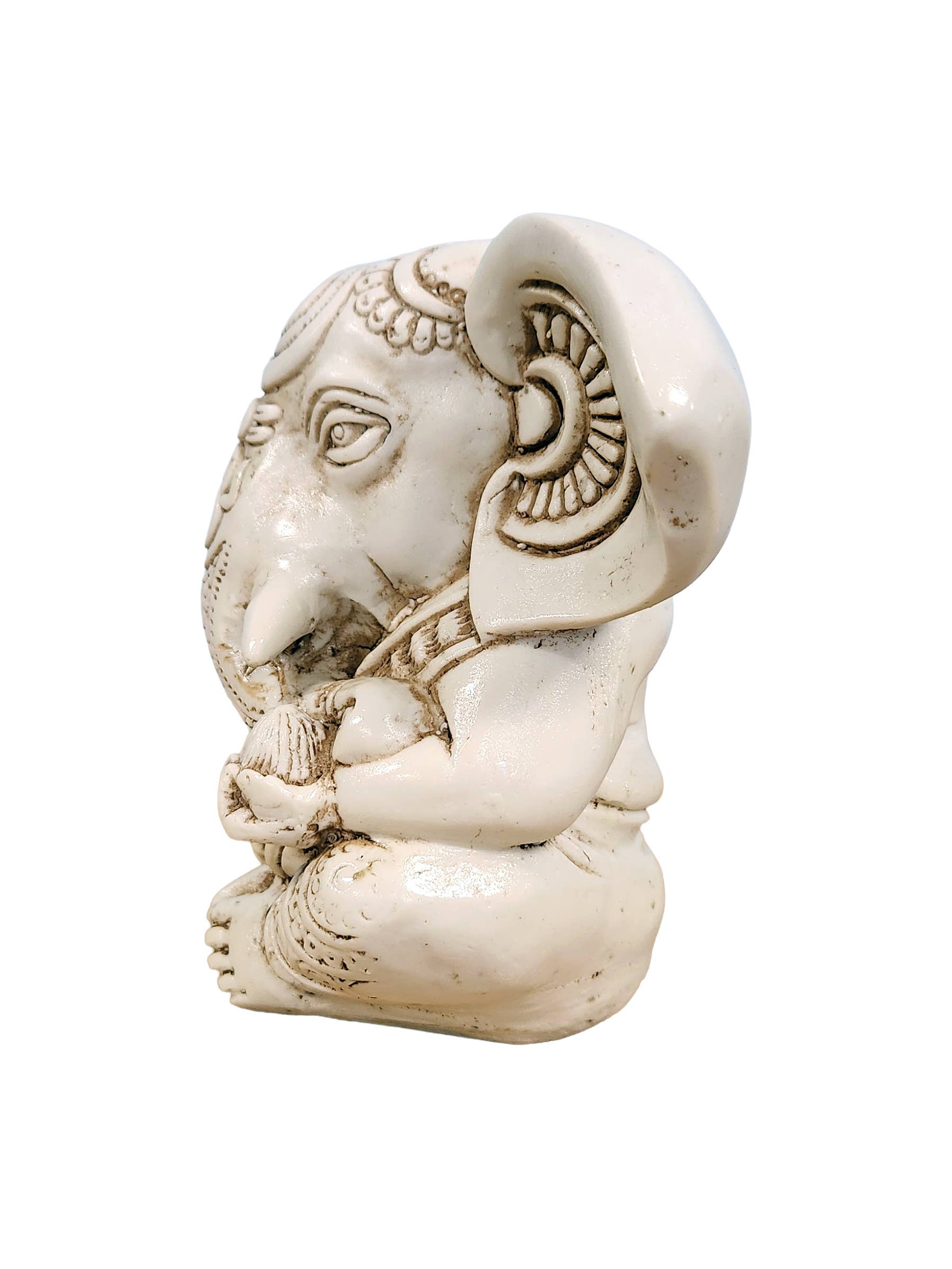 Yak & Yeti - Wholesale Sculpture - White Blessing Ganesh Statue1