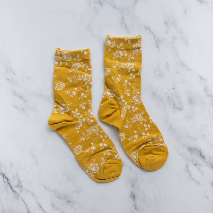 Tiepology - Wholesale Socks - Women's - Antique Rose Garden Casual Socks