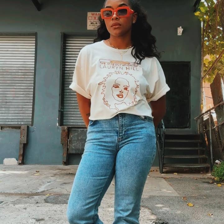 Miseducation of Lauryn Hill Embroidered Crop Tshirt for wholesale by Create The Culture