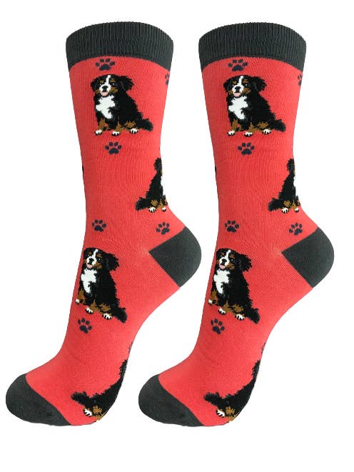 E&S Pets - Wholesale Socks - Unisex - Bernese Mt. Dog - Unisex - Fun Novelty Socks - Dog Socks