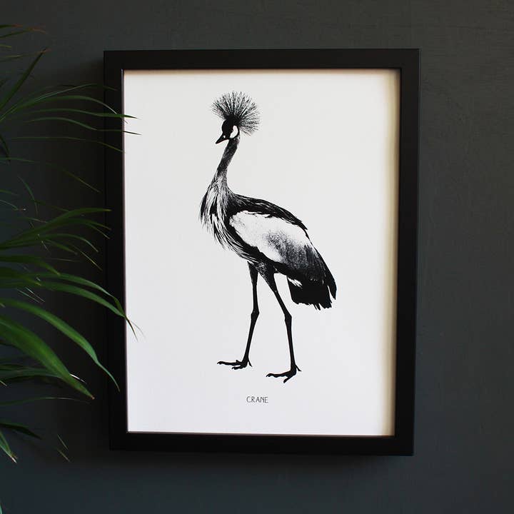 Gravuras de guindaste Impressão artística por atacado de Cloud Cuckoo Design