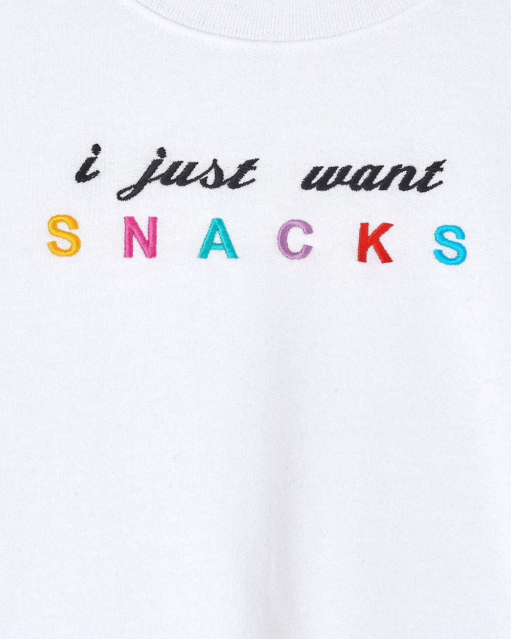 Limpet Store - Vente Sweat-shirt – femme - Sweat-shirt brodé « I Just Want Snacks »12