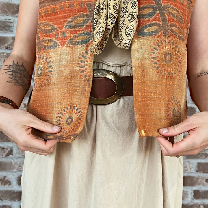 Wylder Trading Company - Wholesale Bandana - Unisex - Silk Bandana Cowgirl Boho Western Eclectic Scarves Ethical5