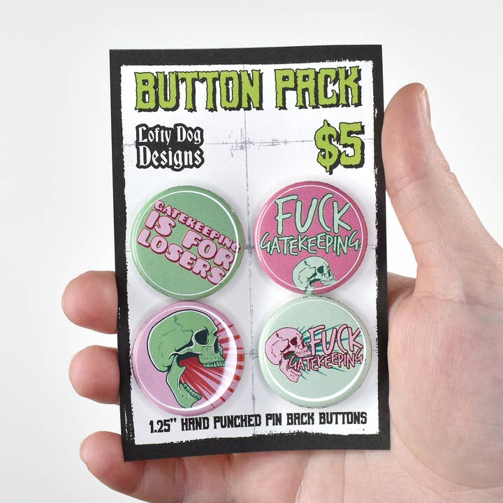 Pack de boutons de contrôle d'accès pour la vente par Lofty Dog Designs