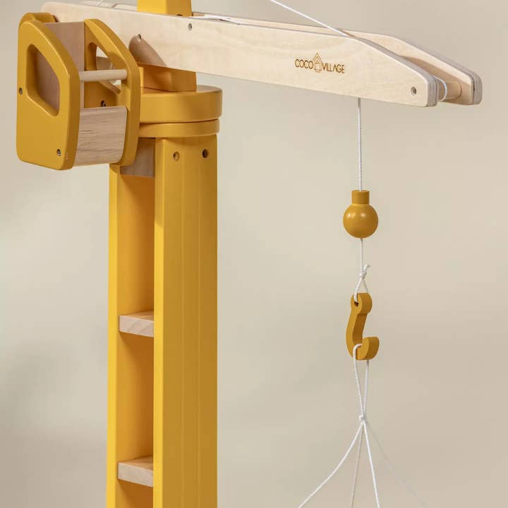Coco Village - Wholesale Wood Toy - Kids - Oversized Wooden Construction Crane3