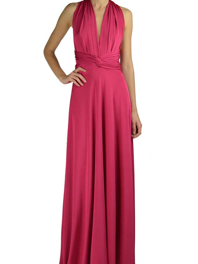 VESTIDO MAXI INFINITO FRAMBOESA por atacado de Von Vonni