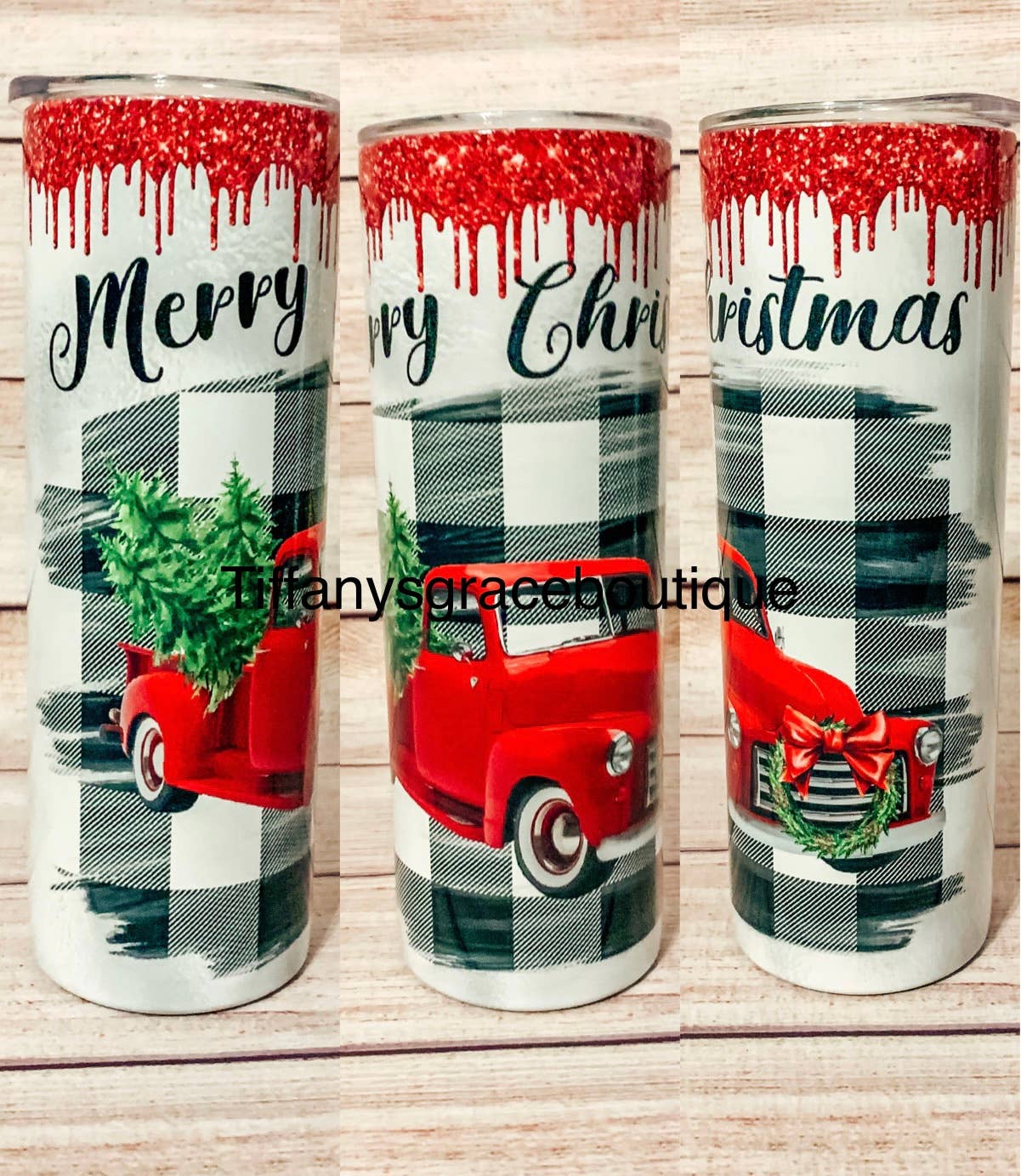 Tiffany’s Grace Boutique - Wholesale Insulated Mug/Tumbler - Christmas truck tumbler1