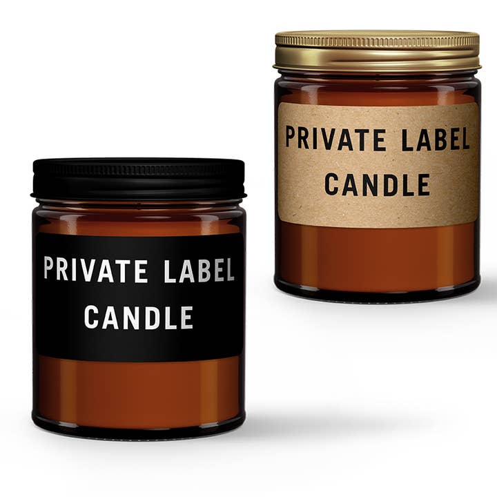 Candlefy - Wholesale Jar/Filled Candle - Custom Candle I White Label Candle I Amber Jar Candle