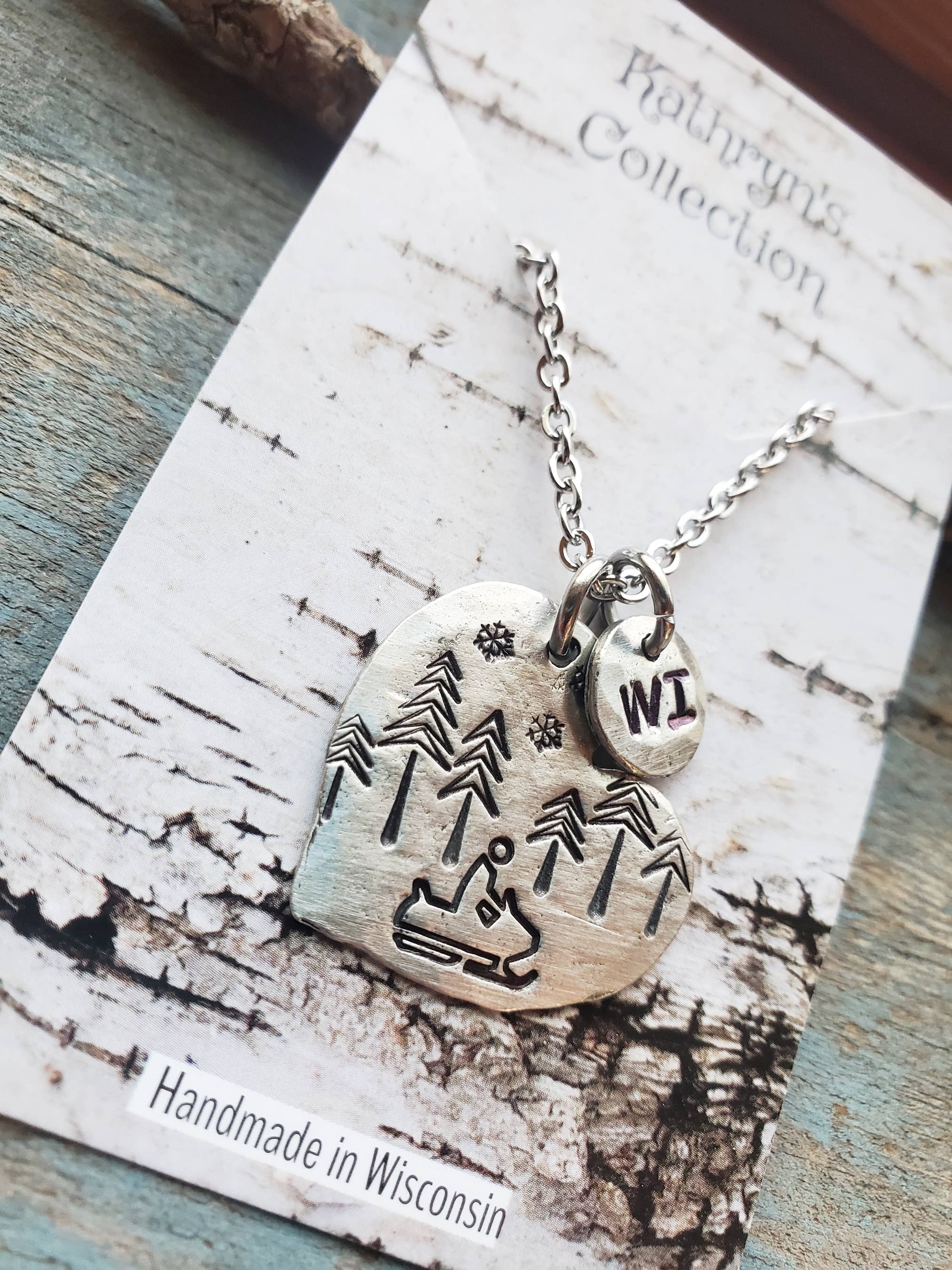 Kathryn's Collection - Wholesale Pendant/Charm Necklace - Snowmobile Heart Necklace (customizable)  6