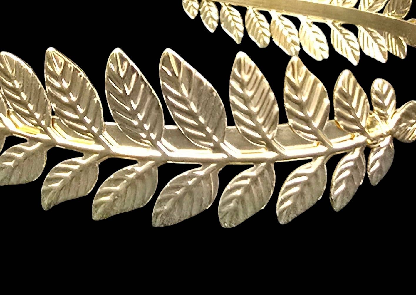2 Greeks Inc - Wholesale Fashion Headband - Women's - Baroque Style Gold Leaf Headband – Goddess-Inspired Elegance1
