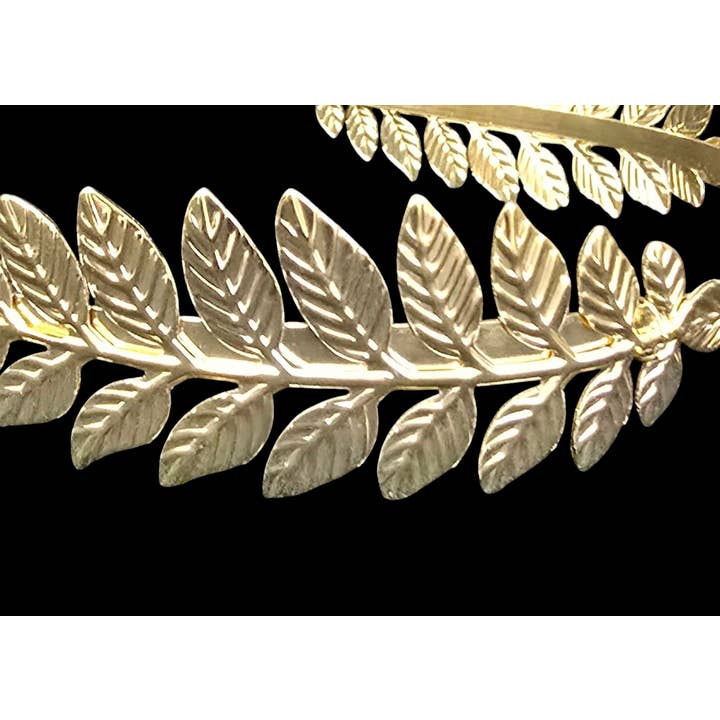 2 Greeks Inc - Wholesale Fashion Headband - Women's - Baroque Style Gold Leaf Headband – Goddess-Inspired Elegance1
