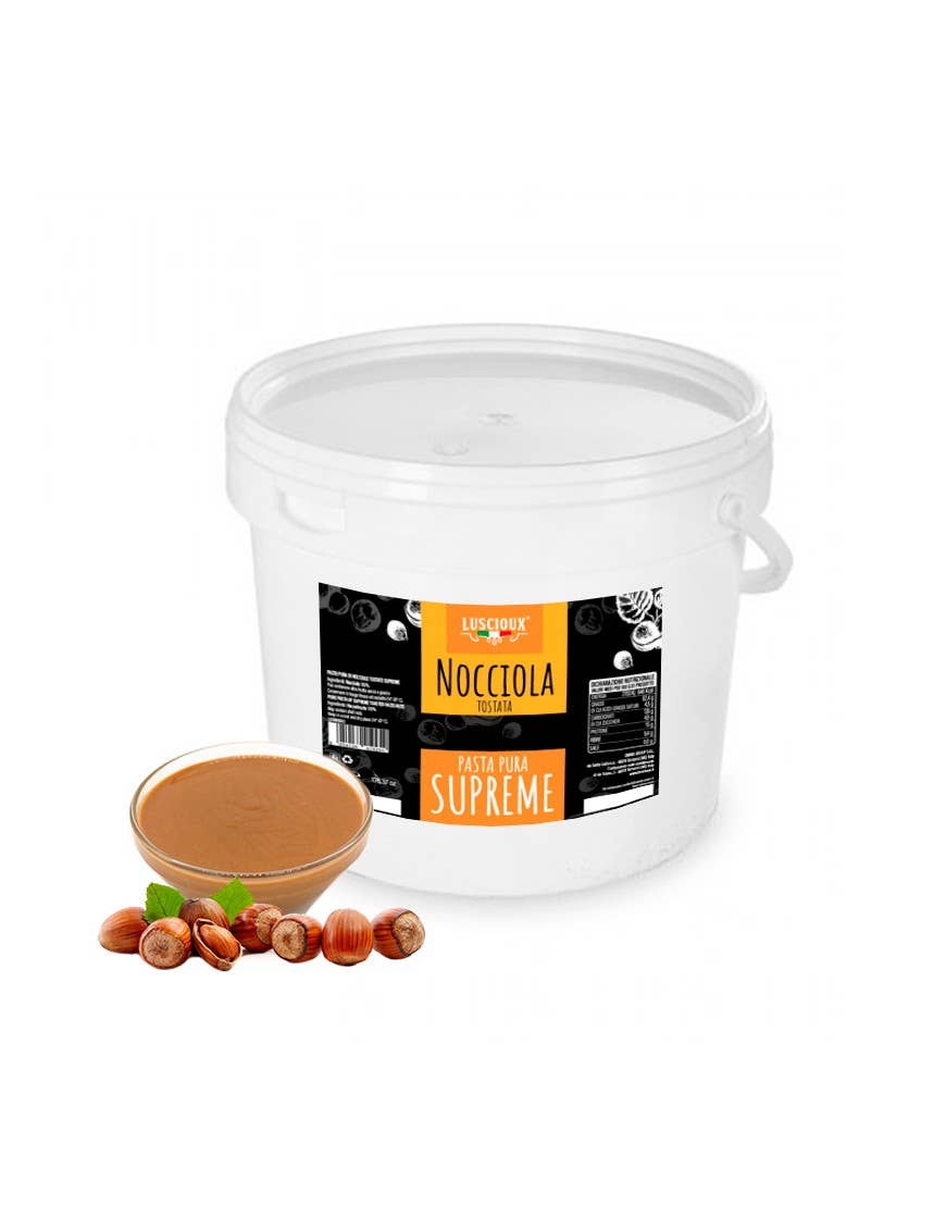 LUSCIOUX - OMNIA GROUP SRL - Wholesale Nuts - Pure Roasted Hazelnut Paste Supreme 5Kg Bucket0