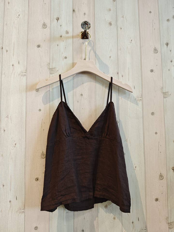 Linen & More - Wholesale Camisole - Women's - REF 23311 100% LINEN SHORT STRAP T-SHIRT3