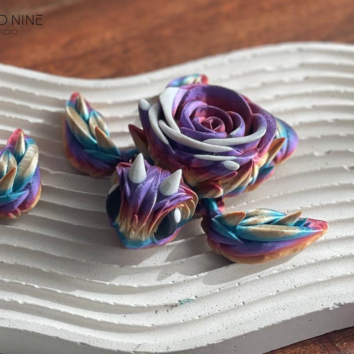 Cloud Nine 3d Studio - Wholesale Decorative Figurine - Articulated Rose Turtle1