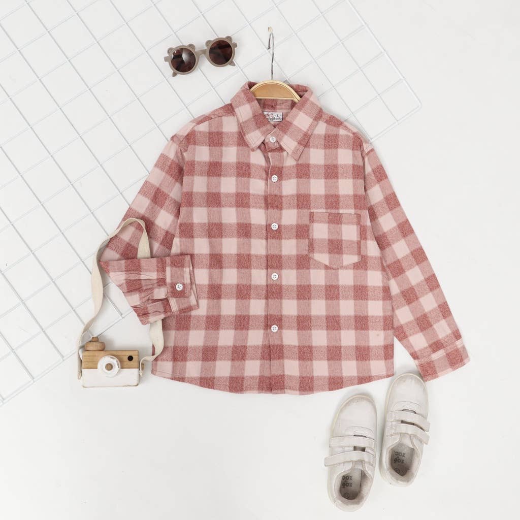 Kleine Tijntje - Wholesale Button Down Shirt - Kids - PEACHBELLO FLANEL4