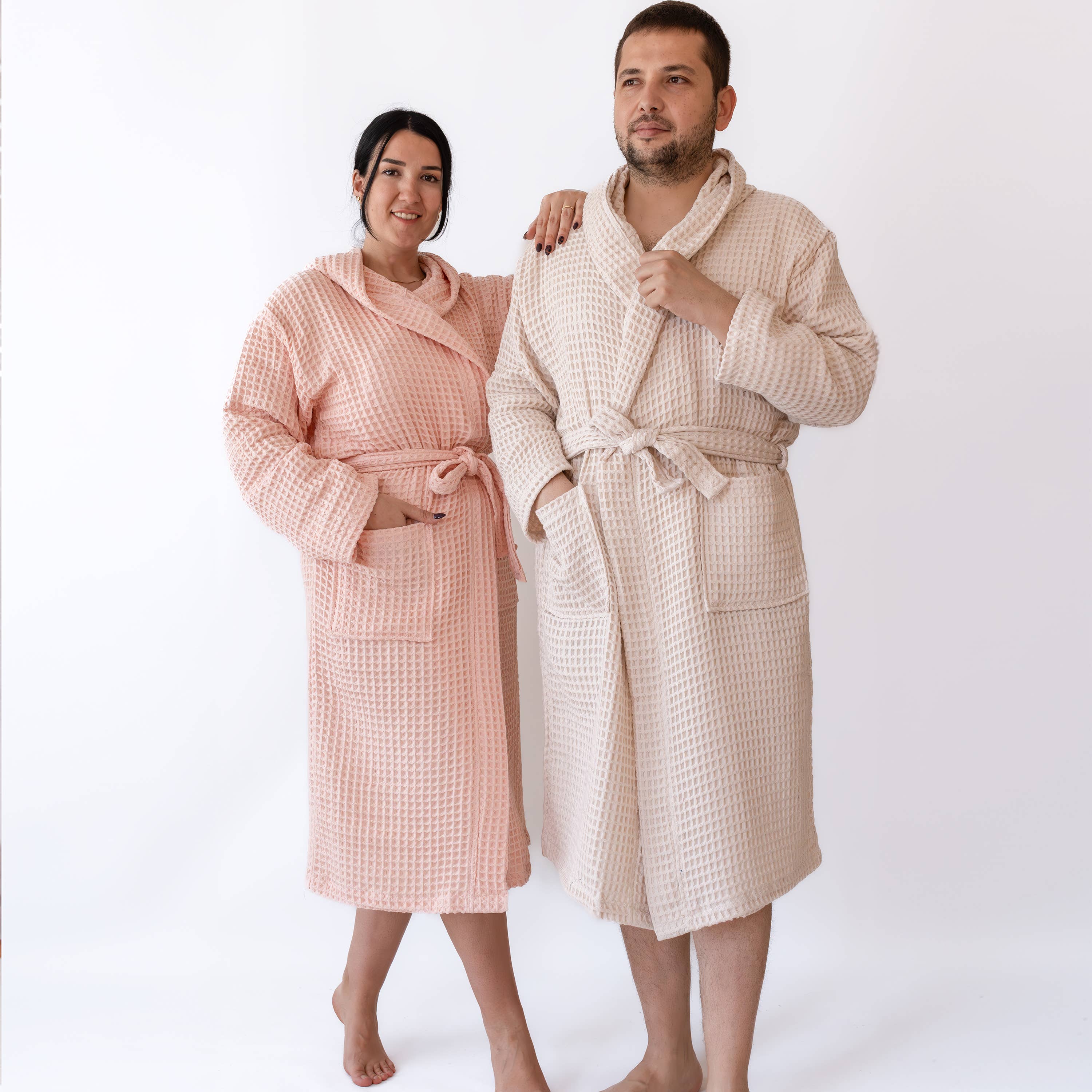 Vivamaison – Engroshandel Morgenkåbe - Unisex – Premium Vaflet Bomuld Badekåbe, Unisex Spa Komfort154