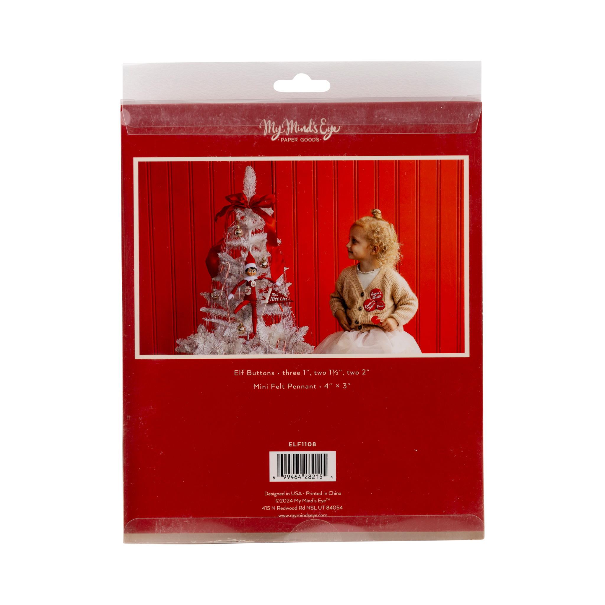 My Mind’s Eye – wholesale Christmas decoration – ELF1108 - Elf Pennant and Buttons Set10